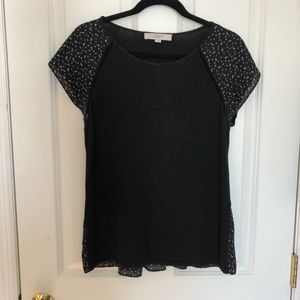 Loft short sleeve sweater with peplum back